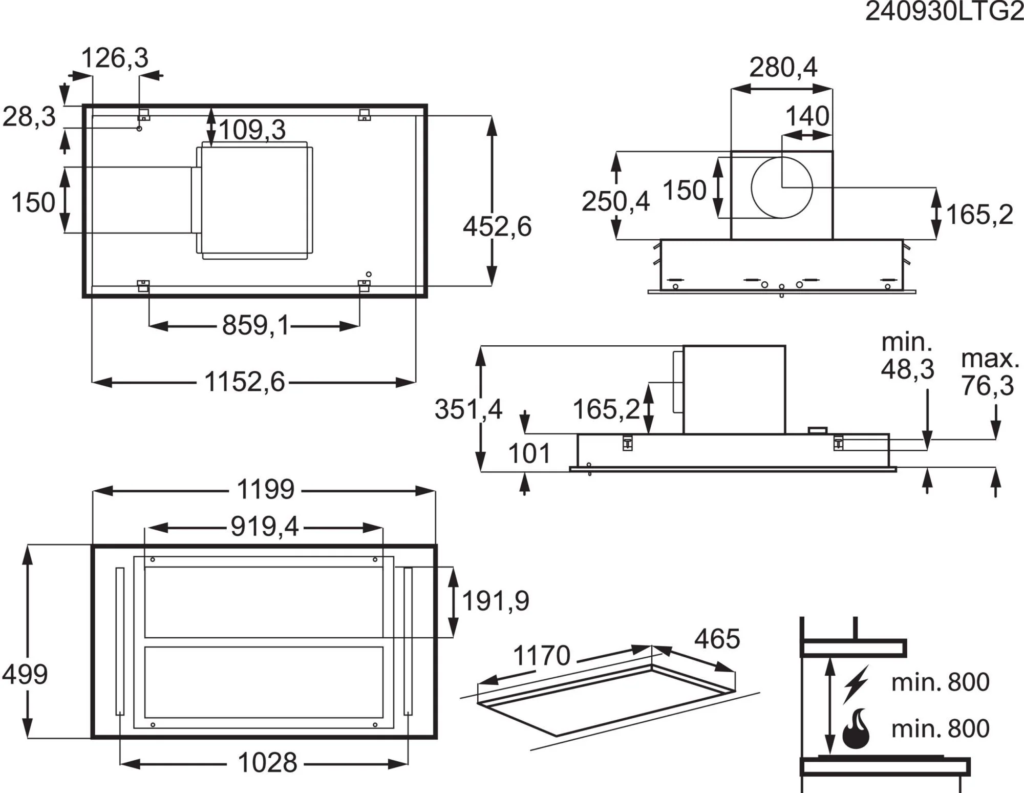 AEG Ceiling Integrated NDC7721SB - Matt Black - Image 7