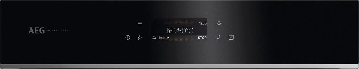 AEG Double B/I Oven Electric GE7CP61FB - Gloss Black / Steel - Image 2