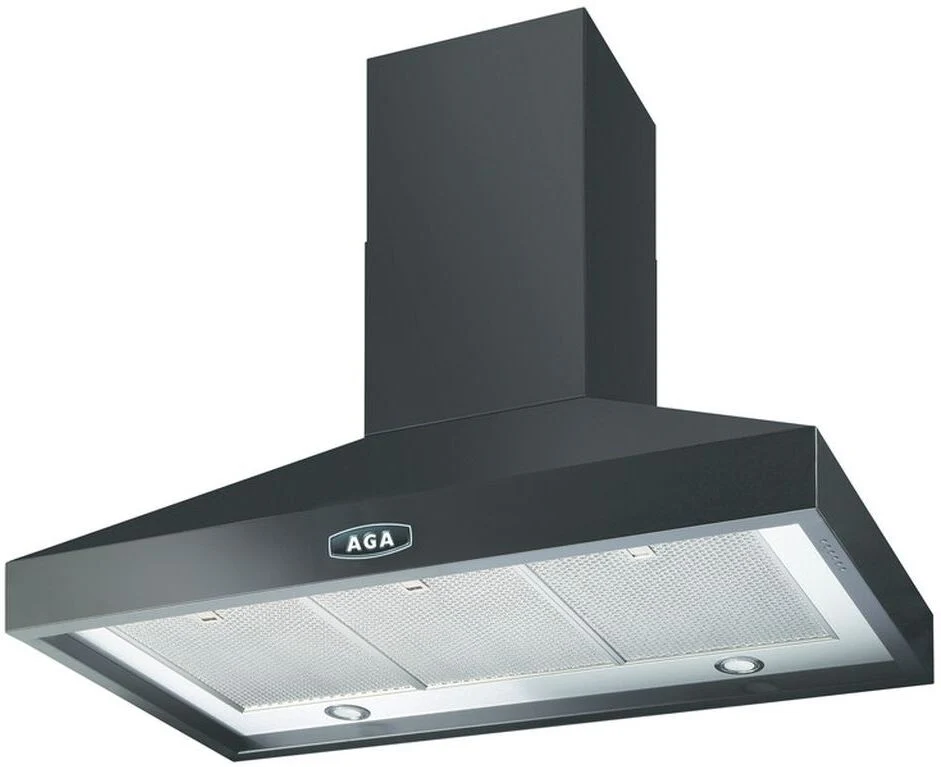 Aga Wall Mounted Hood AHDSEABLK - Black
