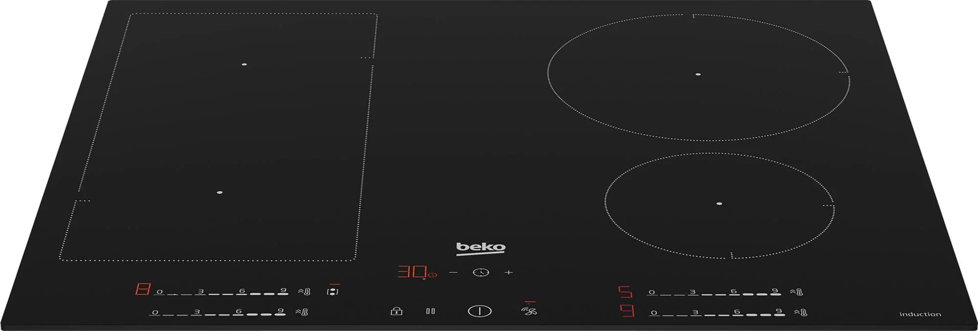 Beko Induction Hob HIIP64530UFT - Black - Image 3