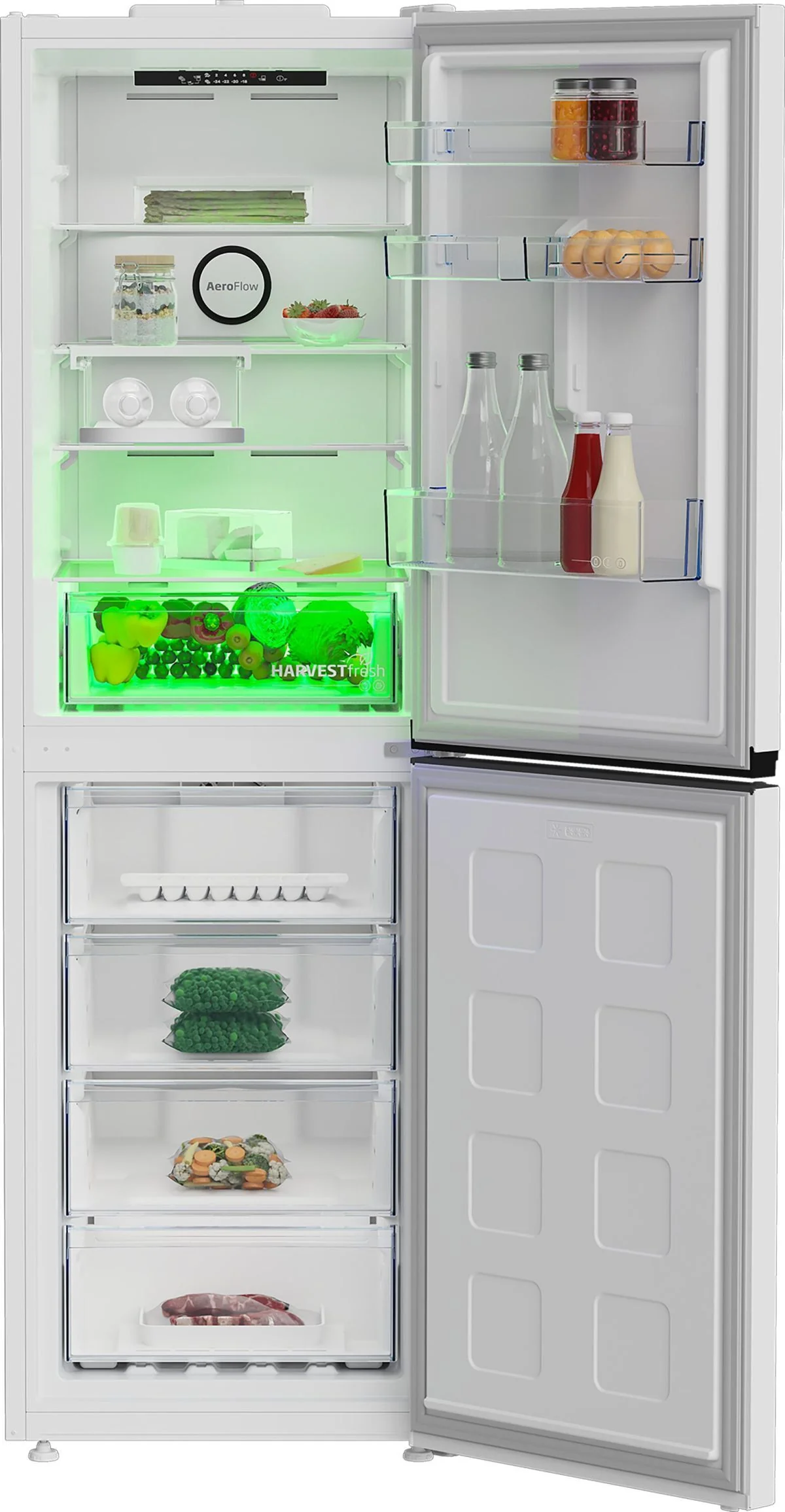 Beko Freestanding Fridge Freezer Frost Free CNG4692VW - White - Image 3