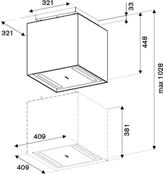 Bertazzoni Ceiling Mounted Hood KUD40PRO1XA - Black - Image 2