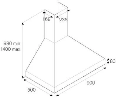 Bertazzoni Chimney Hood K90AMHXA-19 - Stainless Steel - Image 2