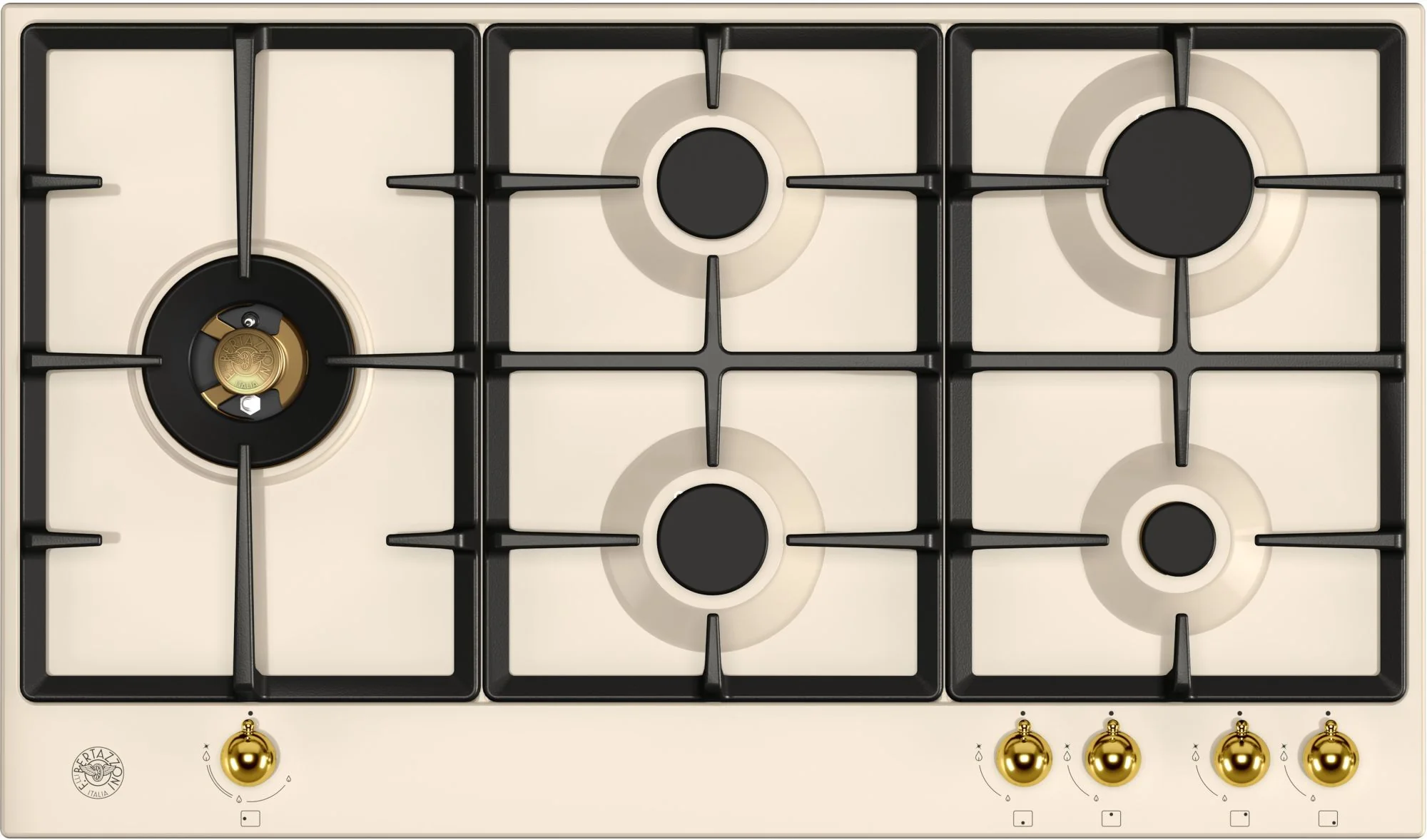 Bertazzoni Gas Hob P905LHERAG - Ivory / Gold