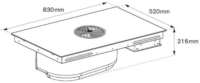Bertazzoni Venting Hob P804ICH2M30NT - Black - Image 2