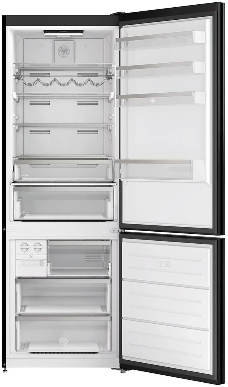 Bertazzoni Freestanding Fridge Freezer Frost Free RBM70F4FBNC - Black Glass - Image 2
