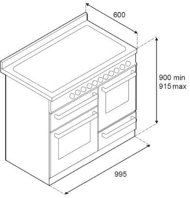 Bertazzoni Range Cooker Dual Fuel PRO106L3EART2 - Orange - Image 3