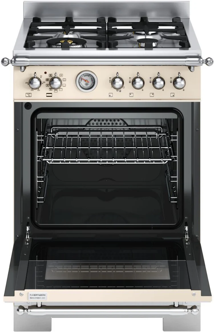 Bertazzoni Slot In Cooker Dual Fuel HER64L1EAVT2 - Ivory - Image 2