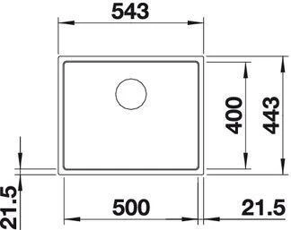 Blanco 1.0 Bowl Sink BLANCOSUBLINE500-IF - Various Colours - Image 4