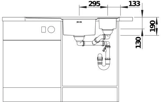 Blanco 1.5 Bowl Sink BLANCOAXIS-III6S-IF-RHB - Stainless Steel - Image 3