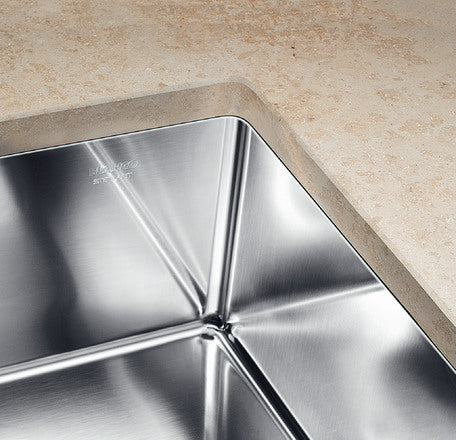 Blanco 1.5 Bowl Sink BLANCOCLARON-340-180U-LHB - Stainless Steel - Image 3