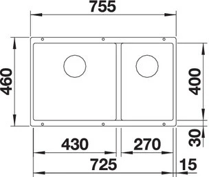Blanco 1.5 Bowl Sink BLANCOSUBLINE430-270-U - Various Colours - Image 4