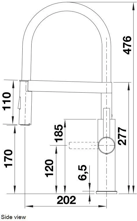 Blanco Tap SONEA-S-FLEXO - Stainless Steel / Black Glass - Image 7