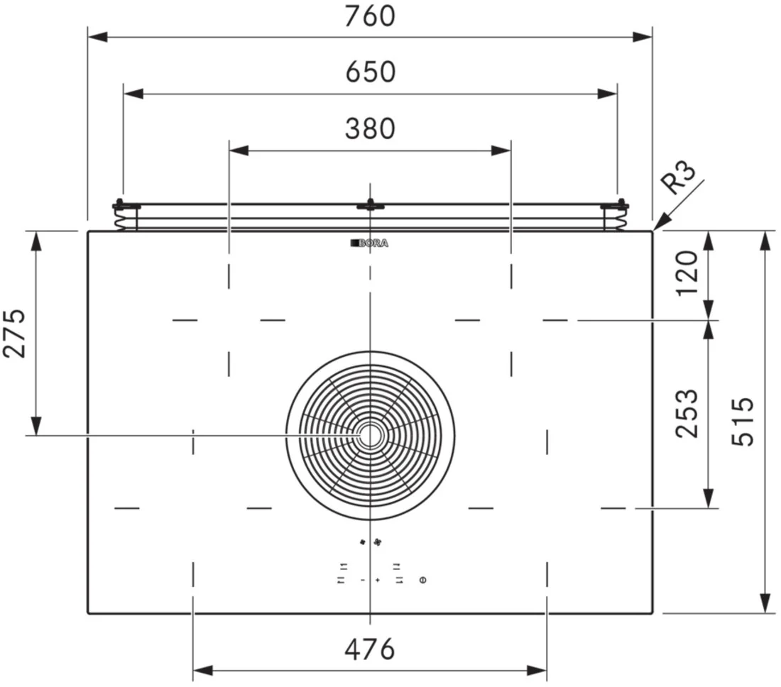 Bora Venting Hob BHU - Black - Image 8