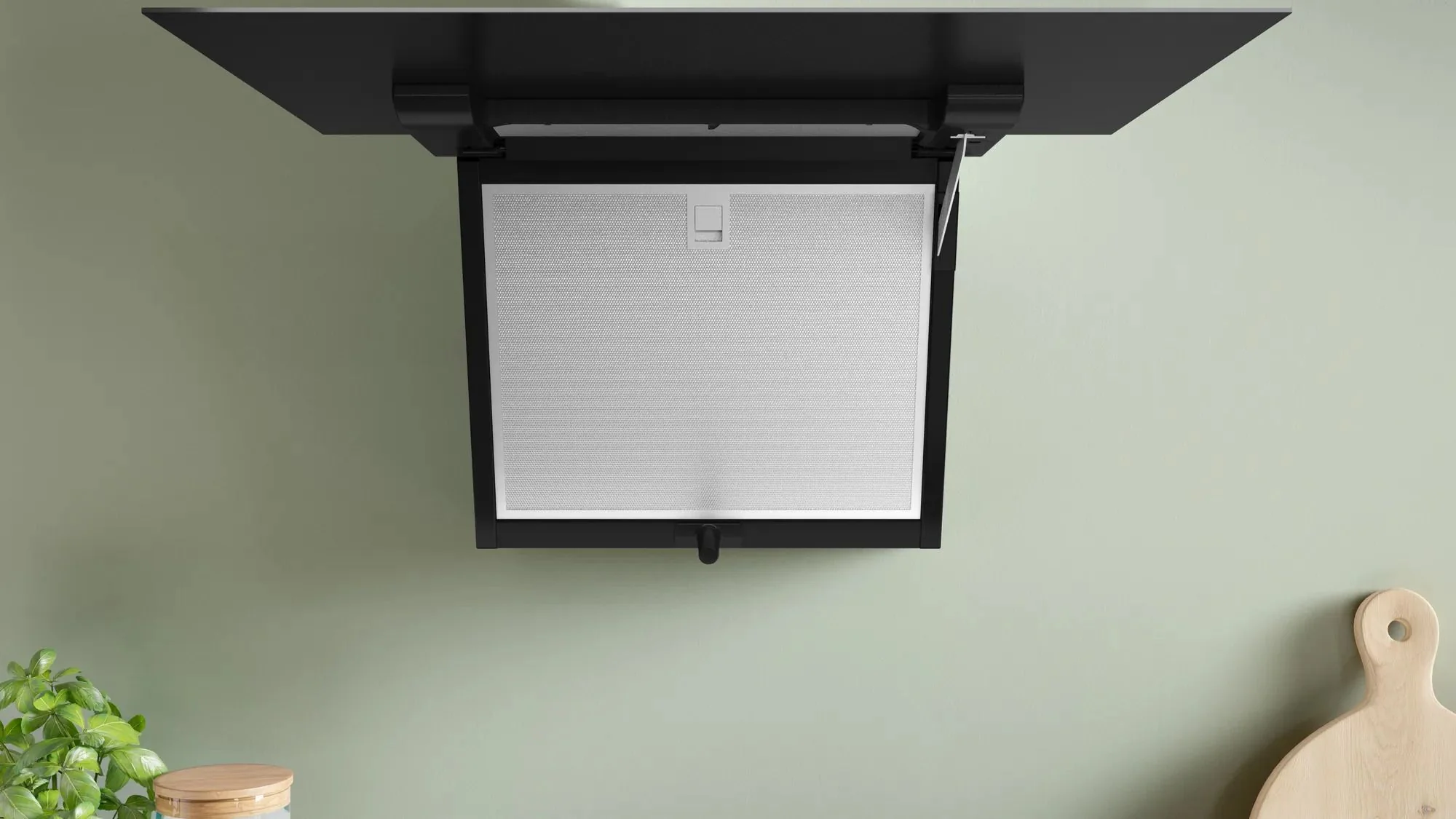 Bosch Angled Hood DWK67FN60B - Black Glass - Image 5