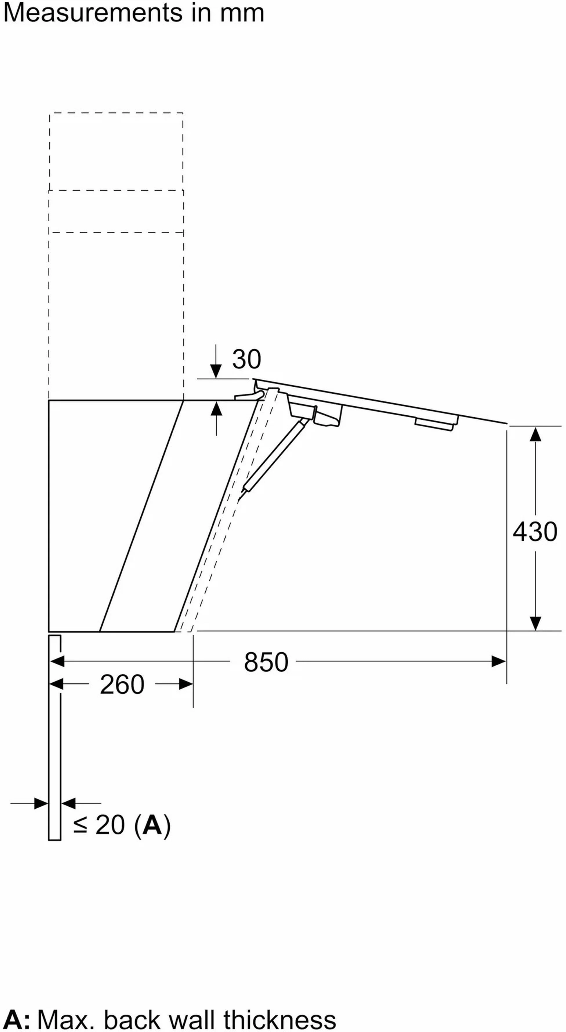 Bosch Angled Hood DWK81AN60B - Black - Image 7