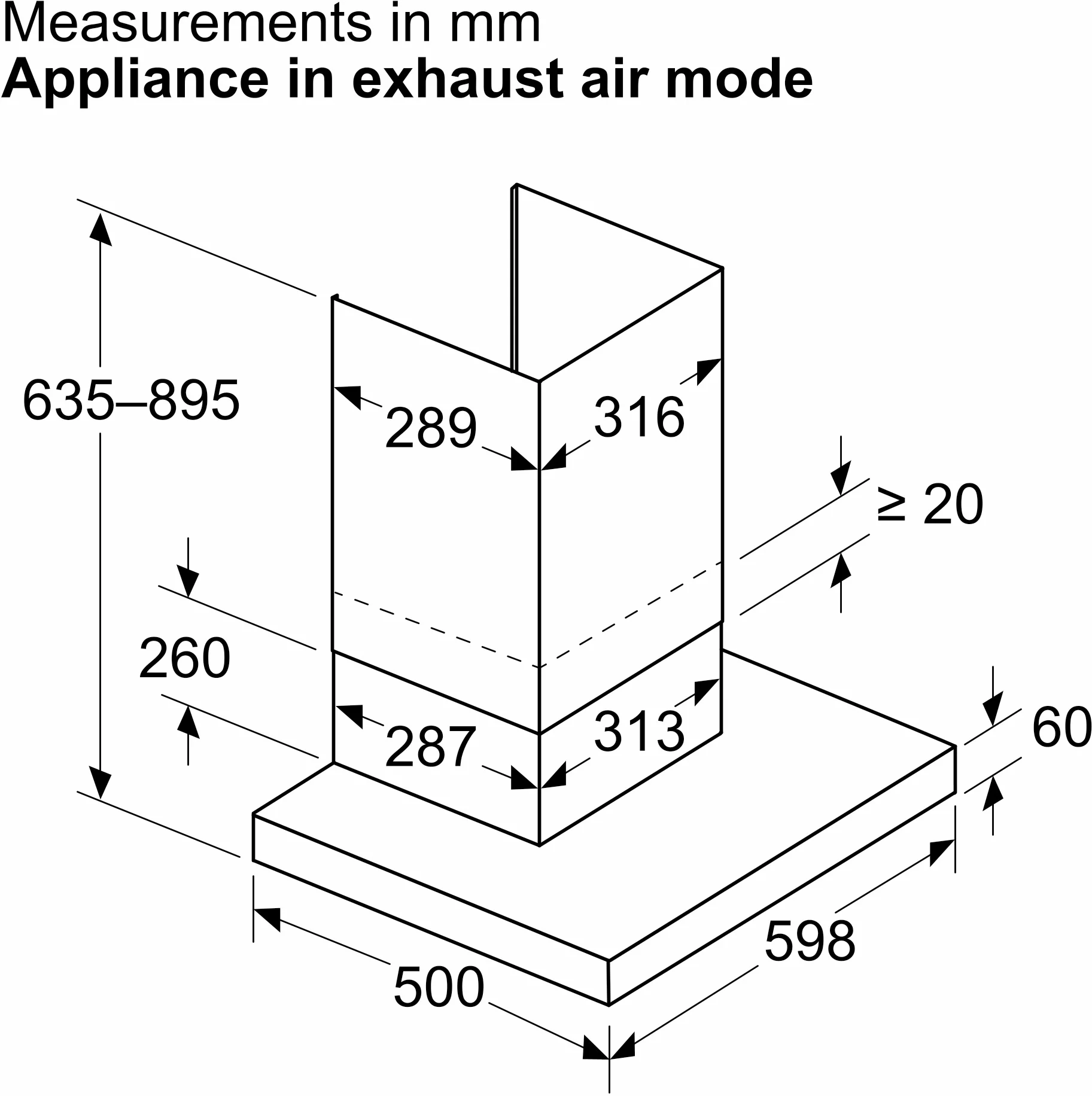 Bosch Chimney Hood DWB67DN60B - Black - Image 8