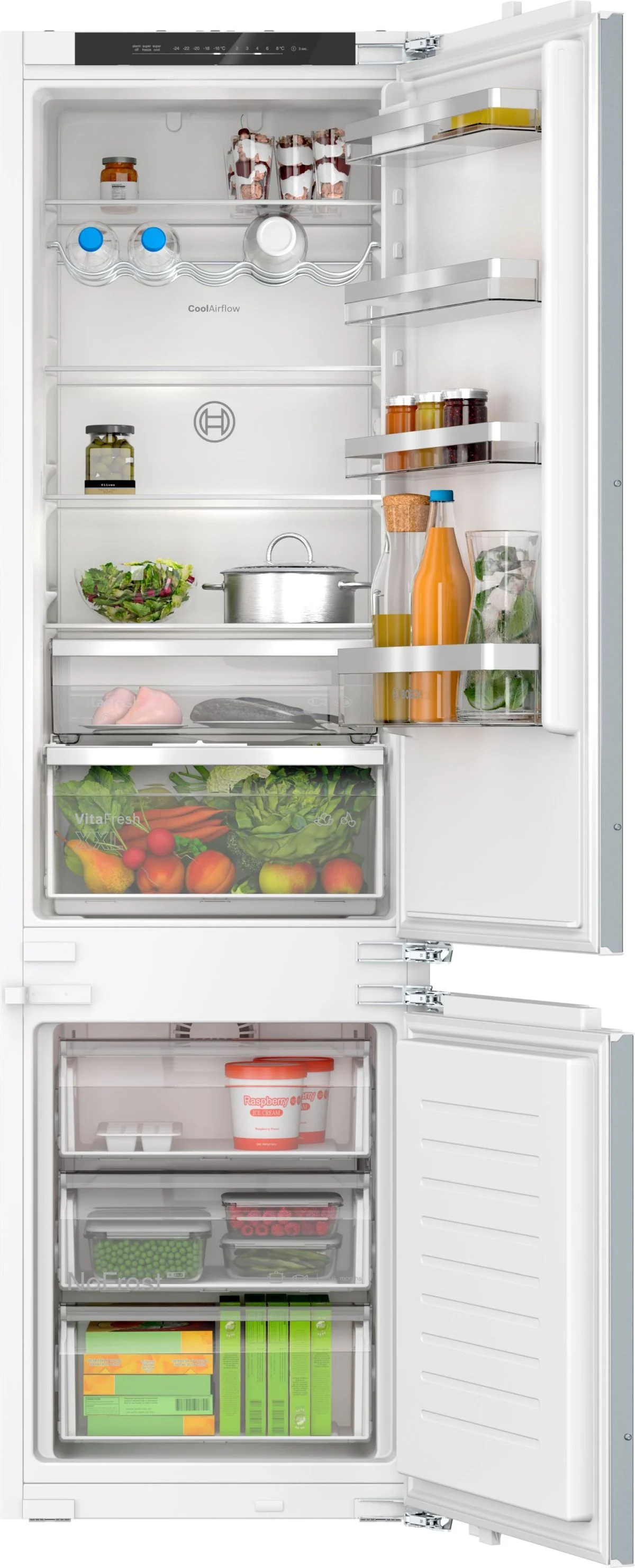 Bosch Built In Fridge Freezer Frost Free KIN96VFD0G - Fully Integrated