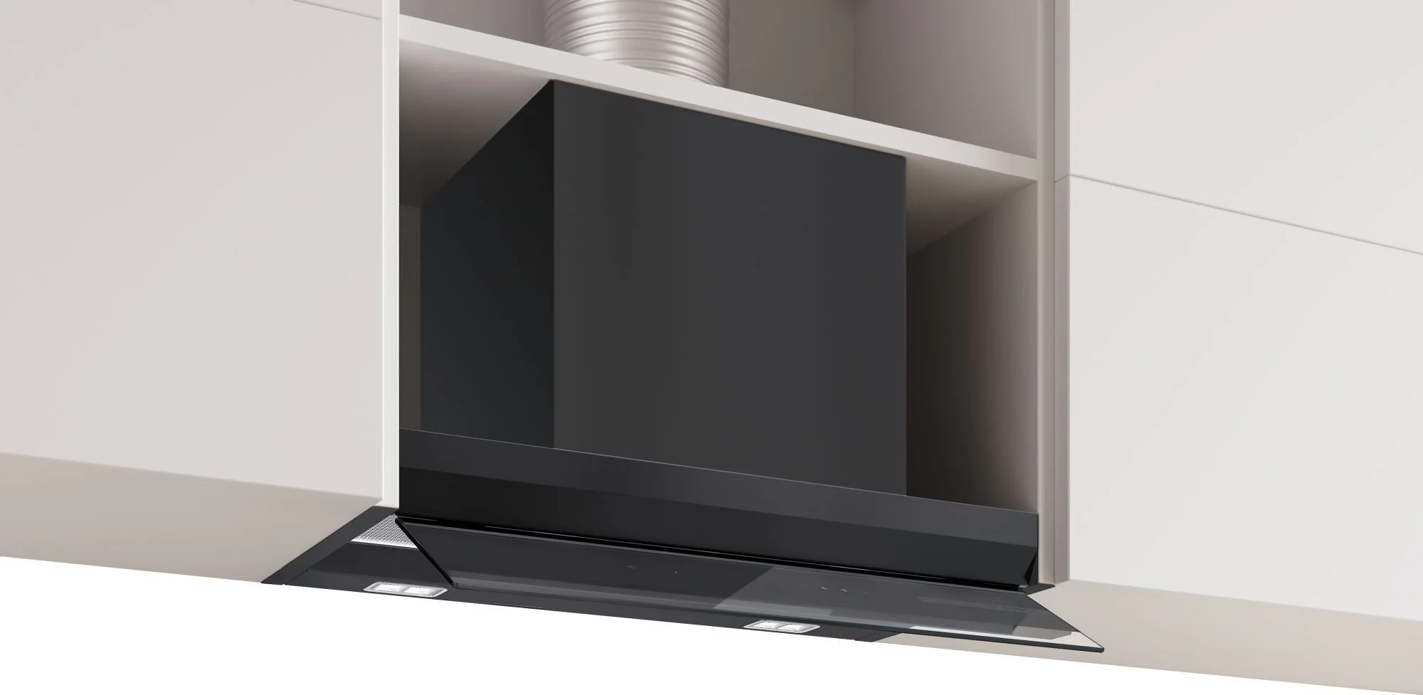 Bosch Integrated Hood DBB67DP60B - Black And Glass