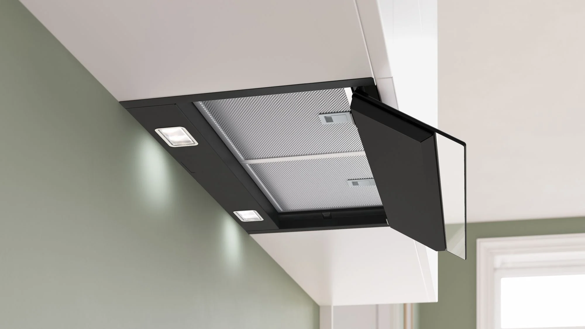 Bosch Integrated Hood DBB67DP60B - Black And Glass - Image 2