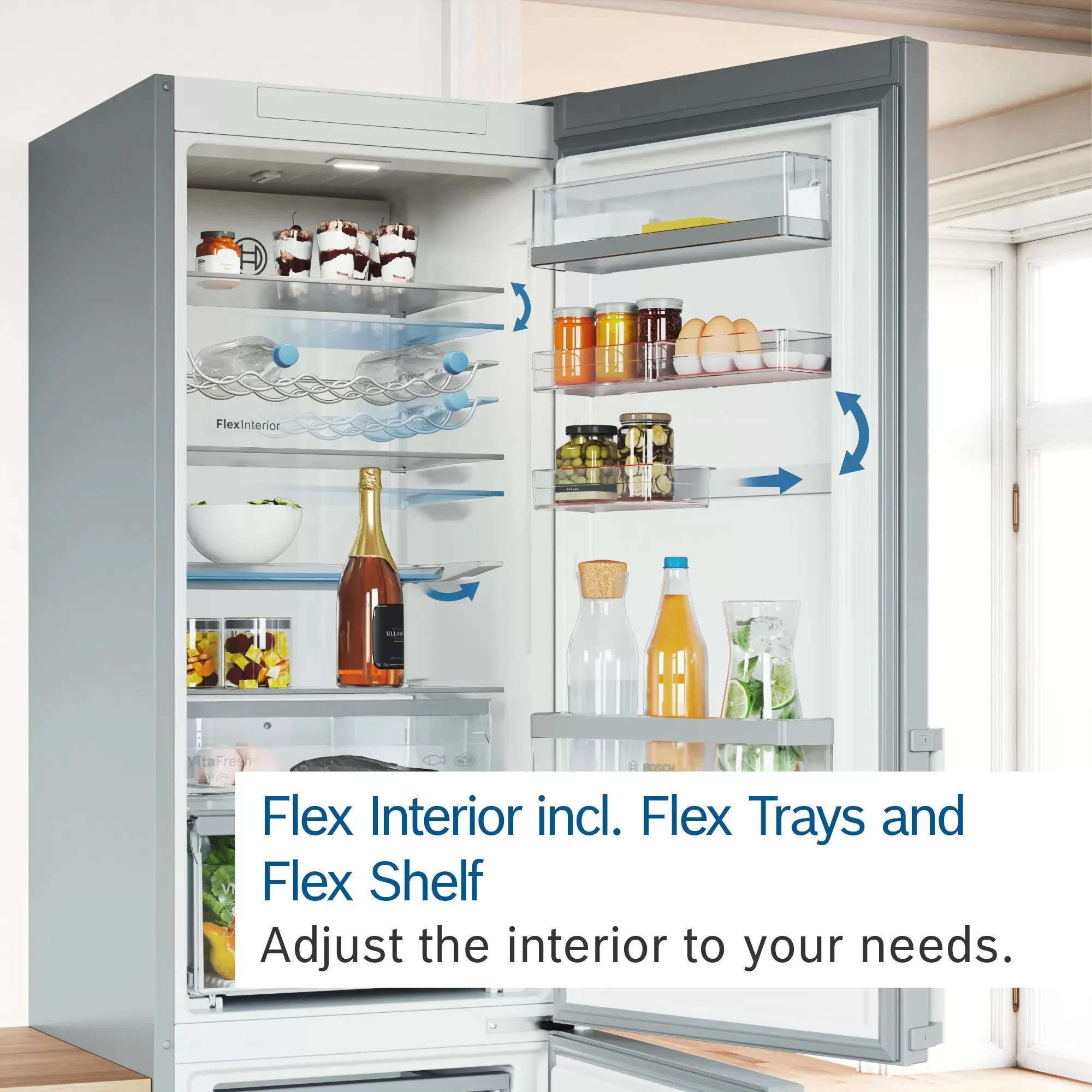Bosch Freestanding Fridge Freezer Frost Free KGN39AWCTG - White - Image 9
