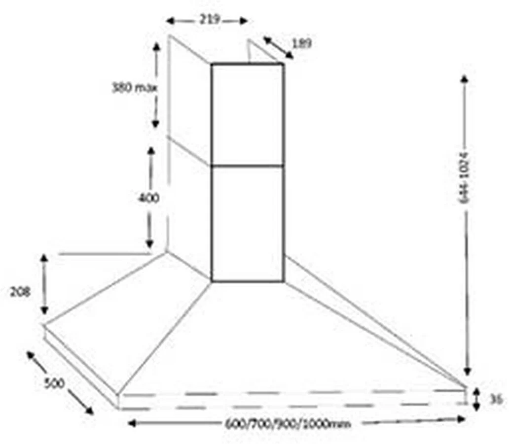 CDA Chimney Hood ECH63SS - Stainless Steel - Image 5