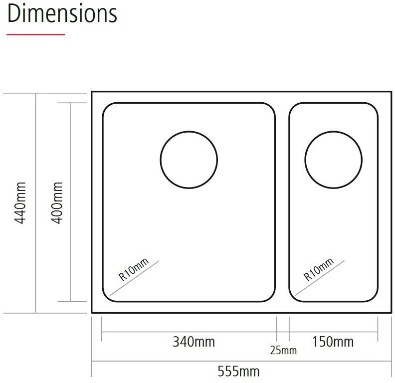 Caple 1.5 Bowl Sink MODE3415-R-GM - Gunmetal - Image 3