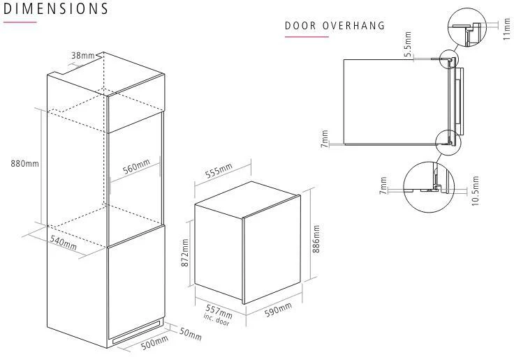 Caple Built In Wine Cooler WC6521BG - Black - Image 2