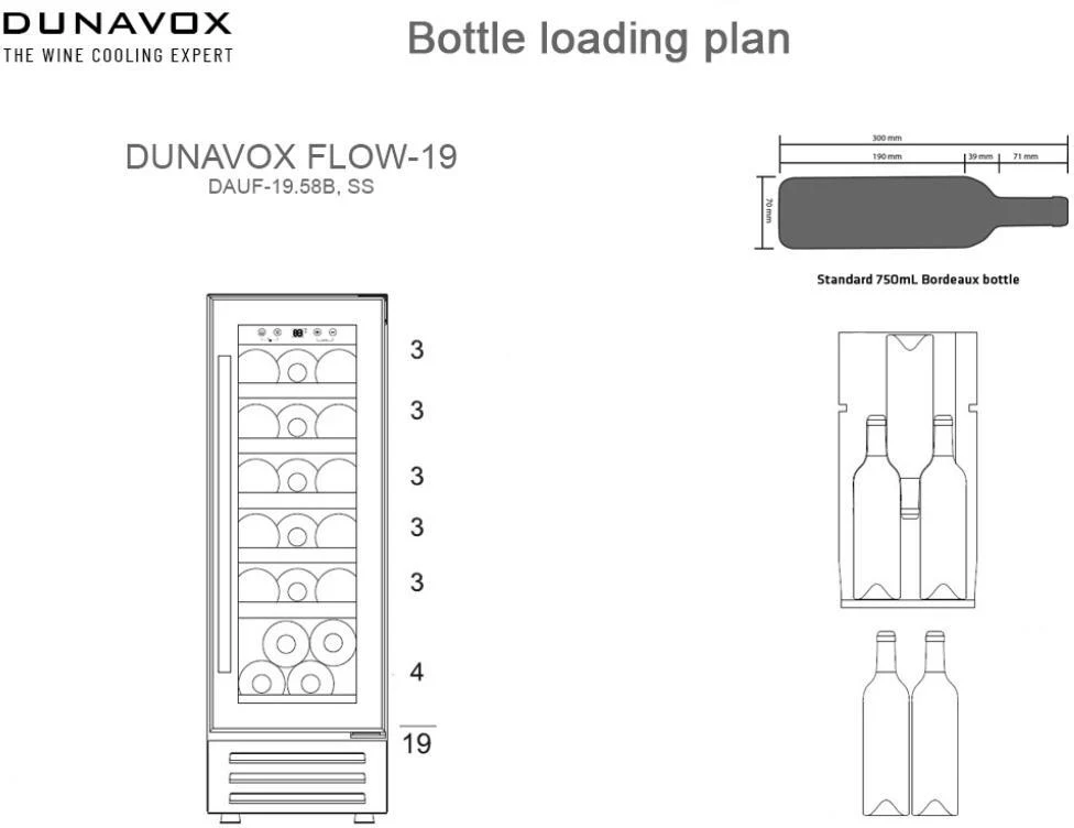 Dunavox Built In Wine Cooler DAUF-19-58SS - Stainless Steel - Image 5