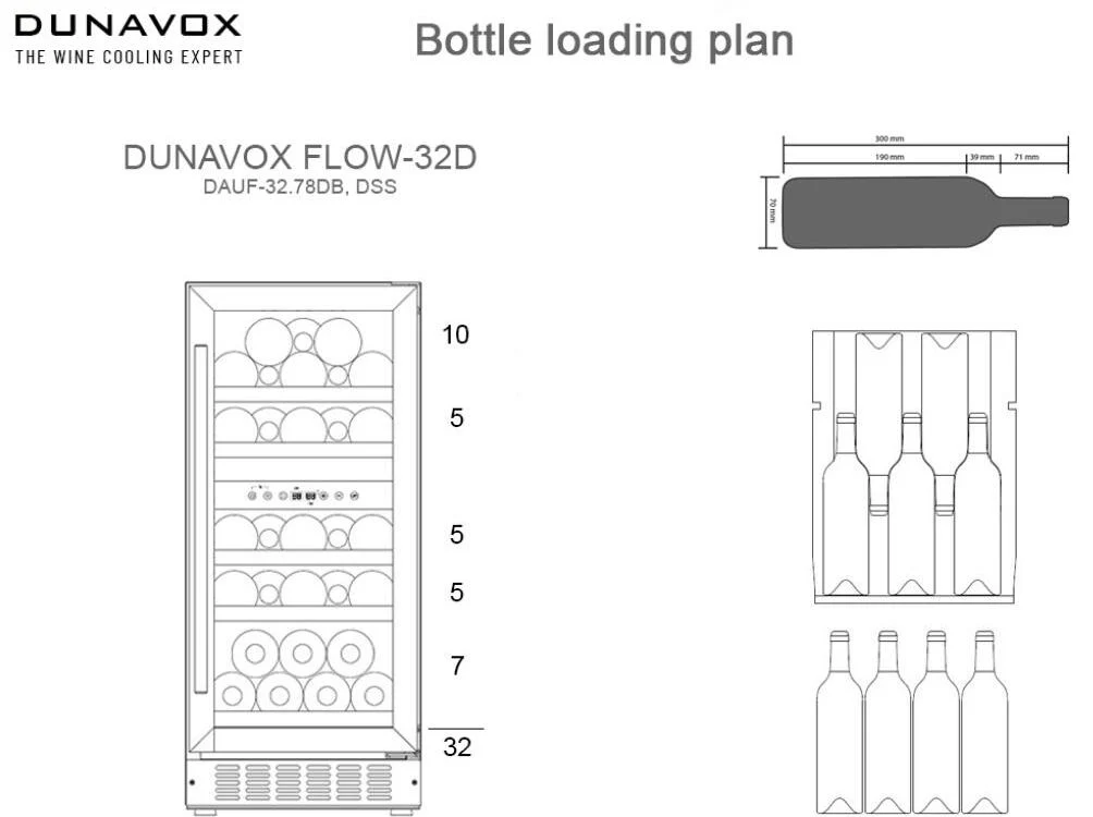 Dunavox Built In Wine Cooler DAUF-32-78DSS - Stainless Steel - Image 7