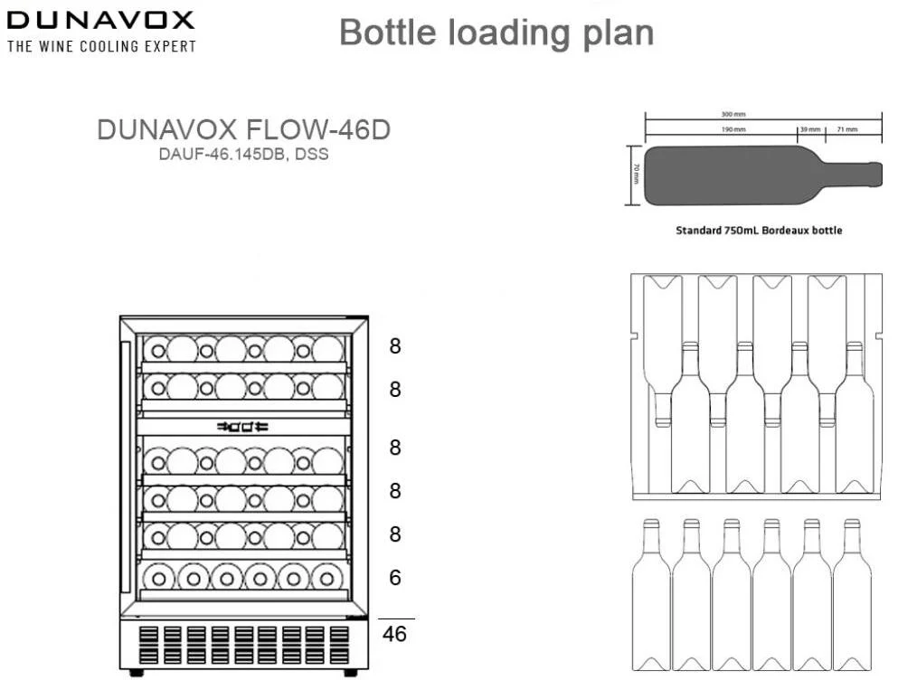 Dunavox Built In Wine Cooler DAUF-46-145SS - Stainless Steel - Image 7