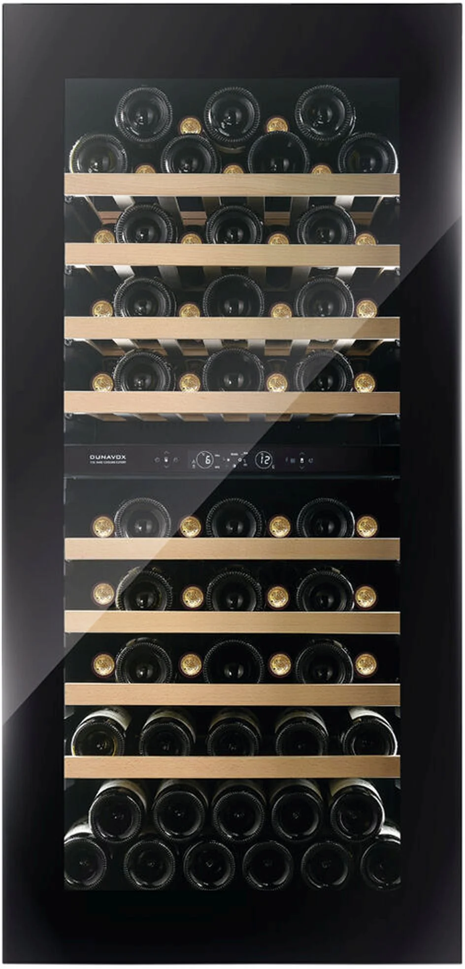 Dunavox Built In Wine Cooler DVH-70-185DB-TO - Black Glass