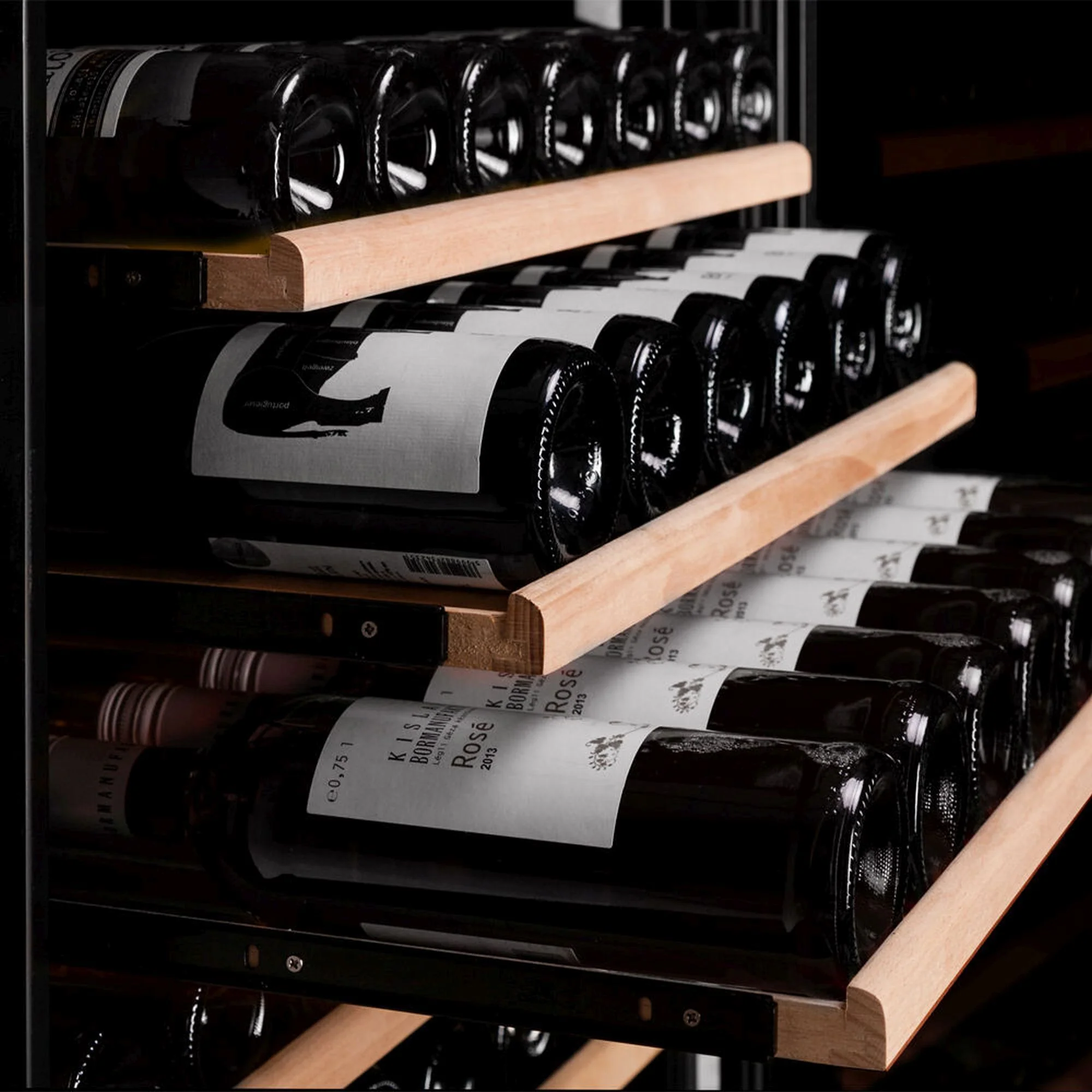 Dunavox Built In Wine Cooler DVH-70-185DB-TO - Black Glass - Image 2