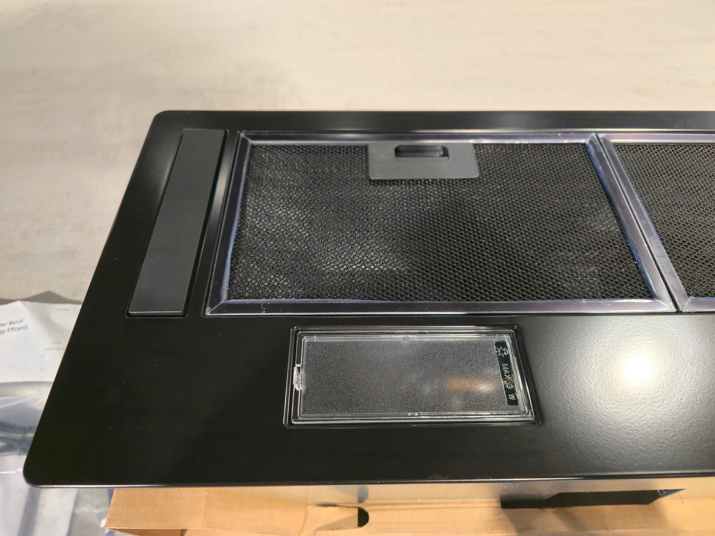 Elica Canopy Hood ERA-LUX-BLK-80-CLEARANCE - Black - Image 4