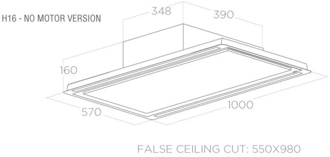 Elica Ceiling Integrated HILIGHT-X-16-WH - White Lacquer Steel - Image 4
