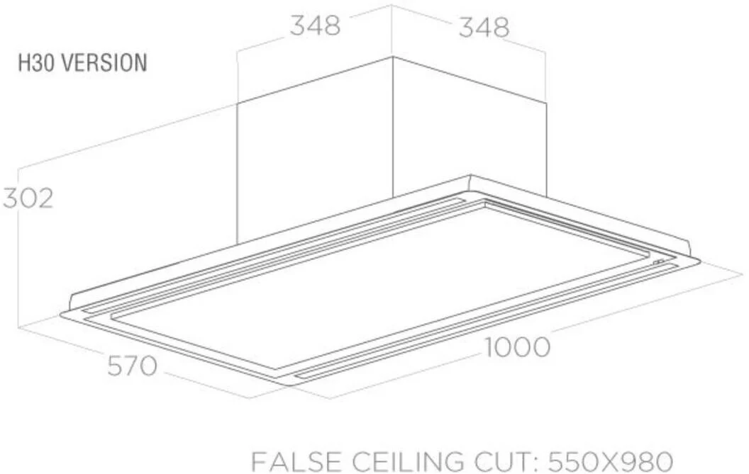 Elica Ceiling Integrated HILIGHT-X-30-WH - White Lacquer Steel - Image 4