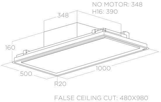Elica Ceiling Integrated ILLUS-PLS-16-WH - White - Image 3