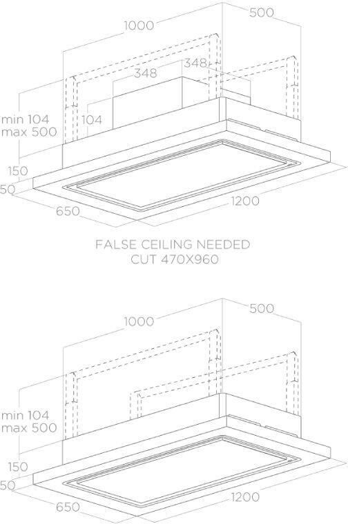 Elica Ceiling Integrated LULL-AT-WW-DO - White Wood Finish - Image 5