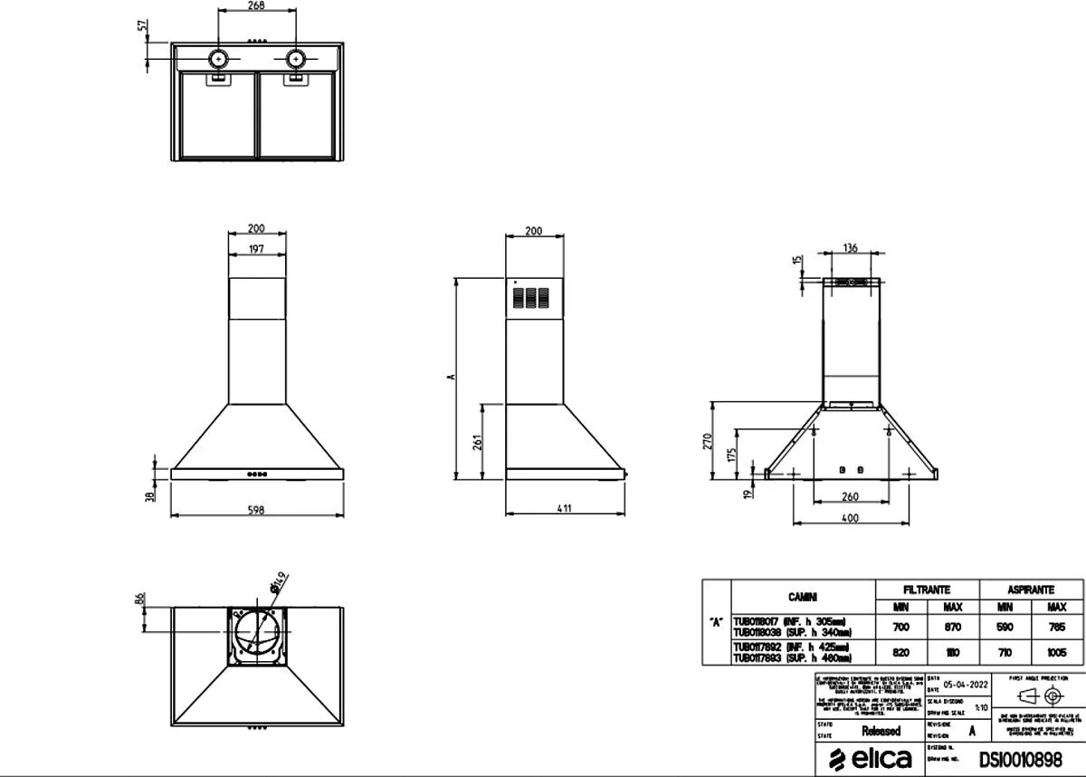 Elica Chimney Hood AQUAVITAE2-60 - Stainless Steel - Image 2