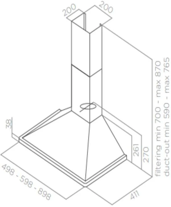 Elica Chimney Hood AQUAVITAE2-60 - Stainless Steel - Image 3