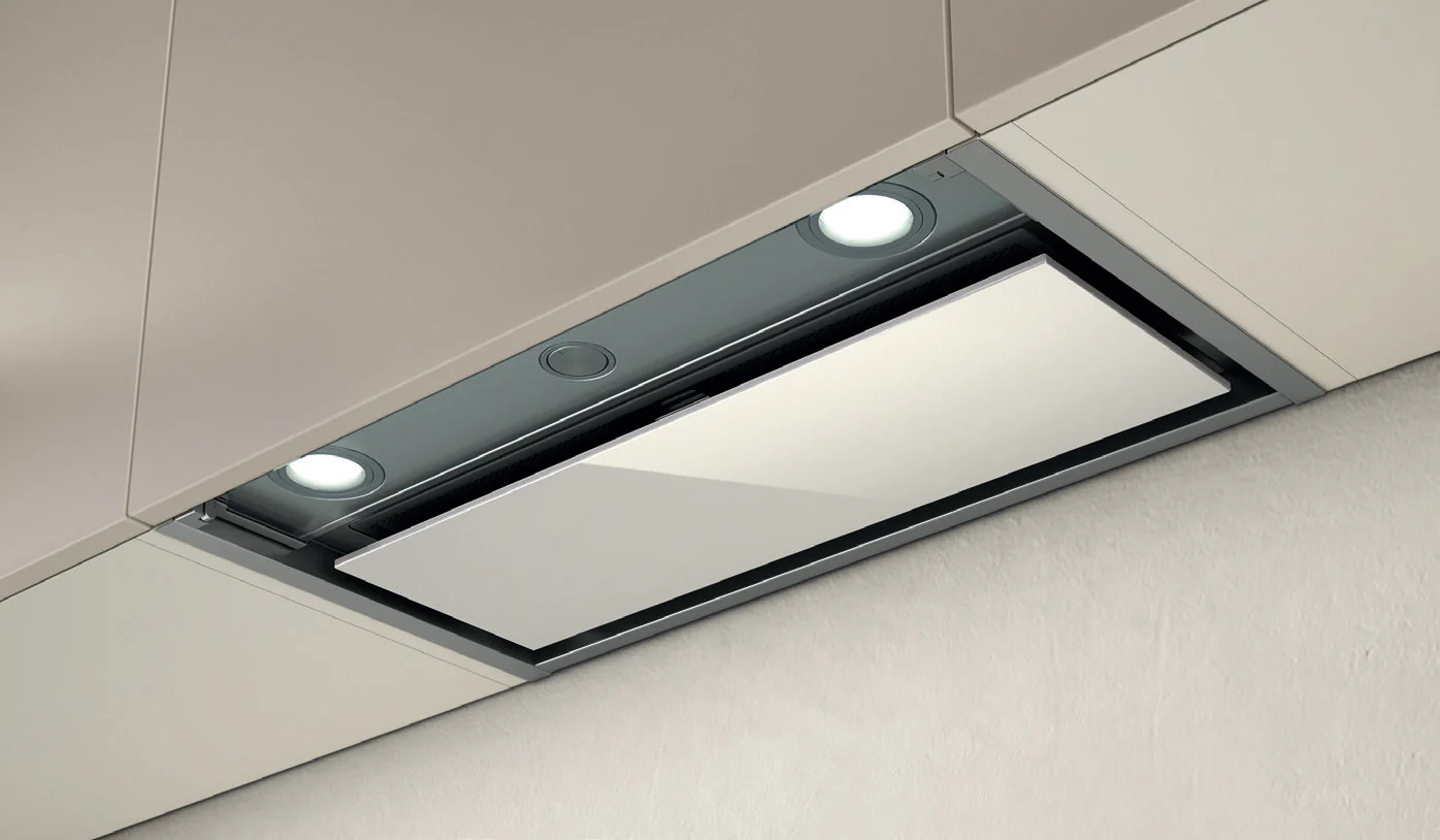 Elica Integrated Hood BOXIN-HE-120 - White Glass / Stainless Steel