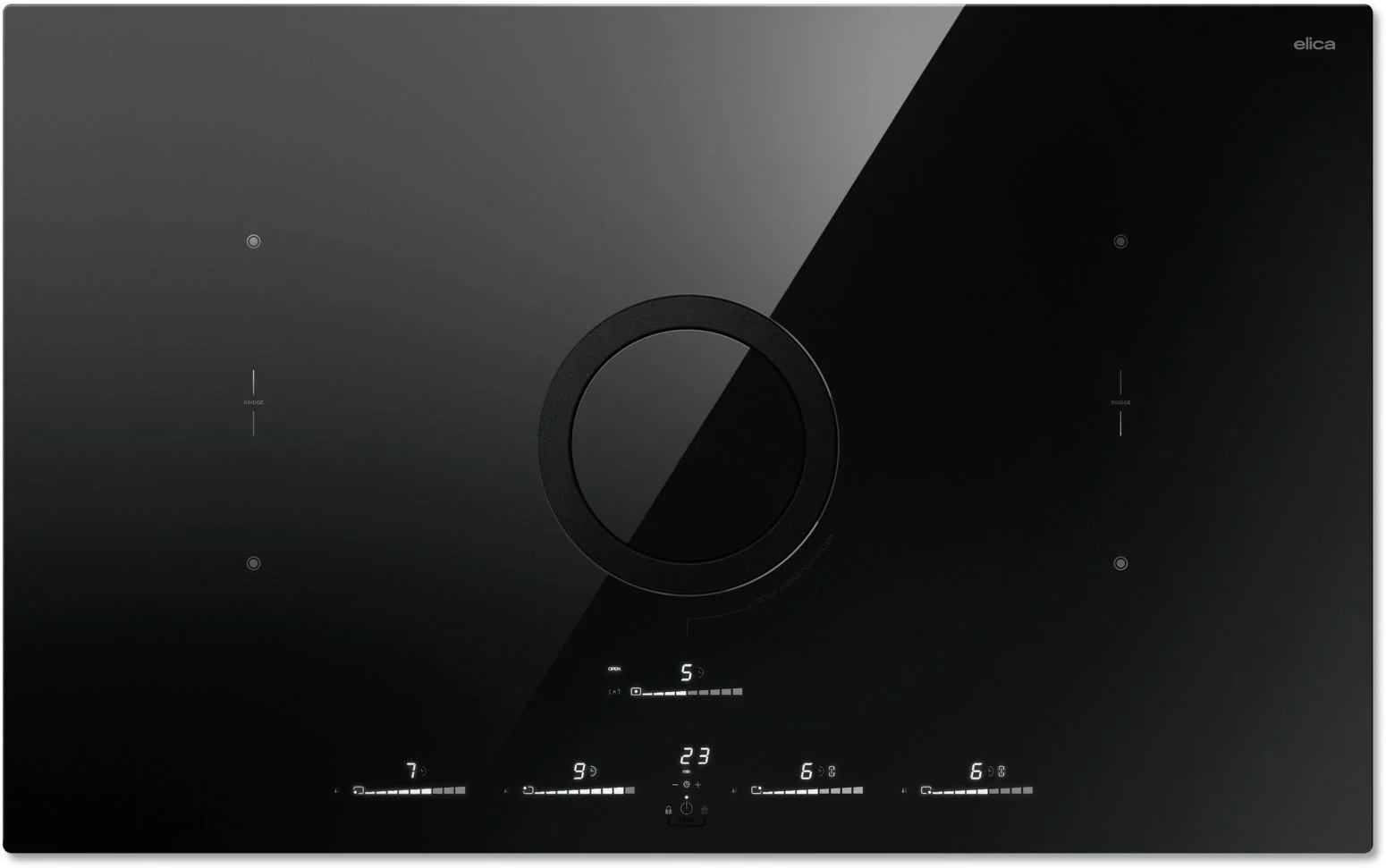 Elica Venting Hob NT-SW-GL-EVO-BL - Black