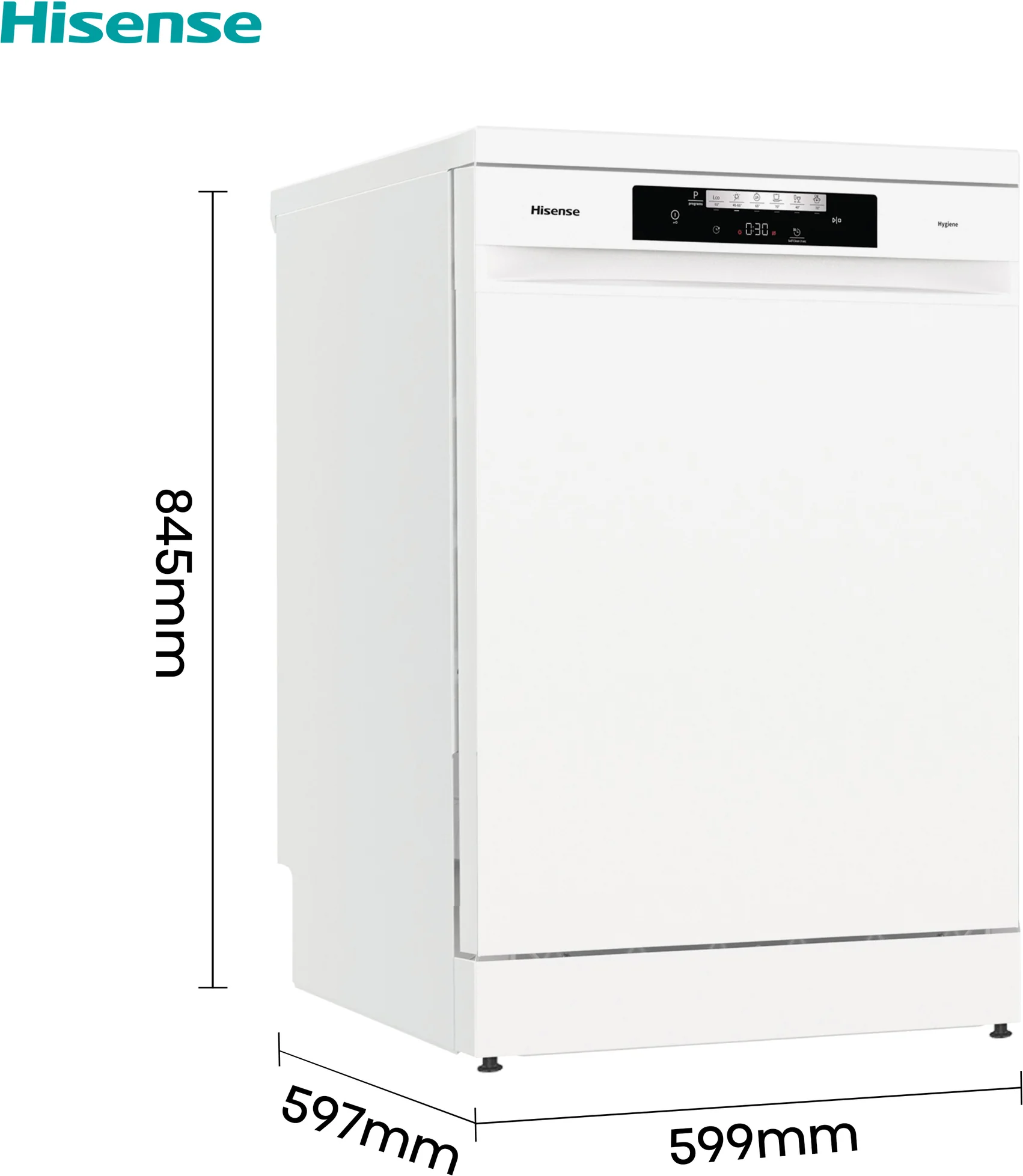 Hisense Freestanding 60 Cm Dishwasher HS642D90WUK - White - Image 4