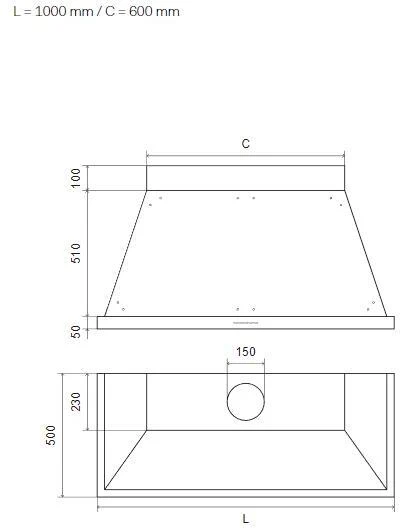 Ilve Wall Mounted Hood ANB100-C-G - Various Colours - Image 2