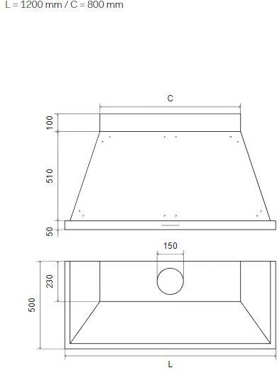 Ilve Wall Mounted Hood ANB120-C-G - Various Colours - Image 2