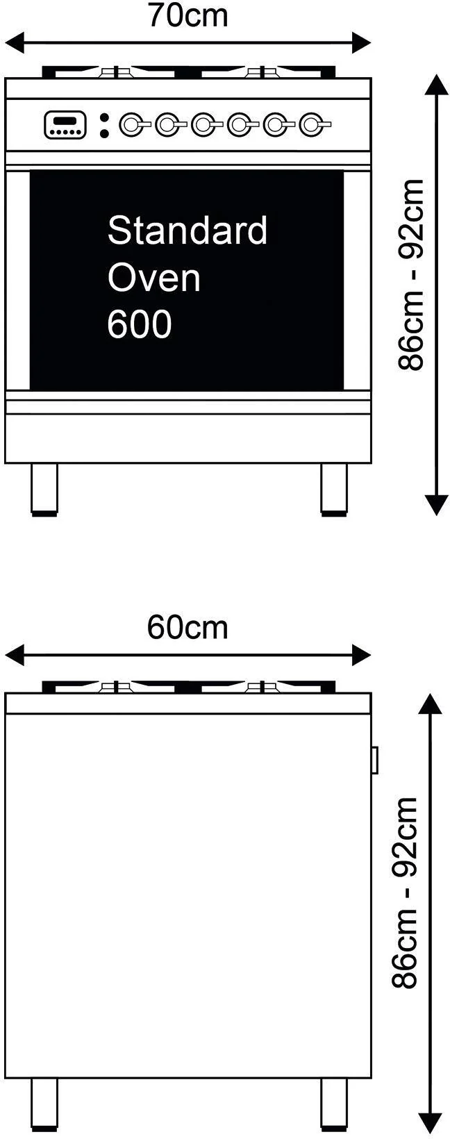 Ilve Range Cooker Dual Fuel P07WE3 - Various Colours - Image 7