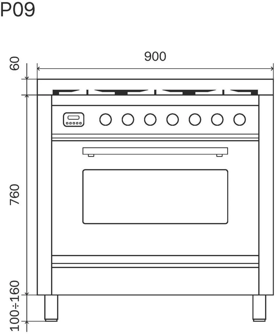 Ilve Range Cooker Dual Fuel P09IWE3 - Various Colours - Image 4