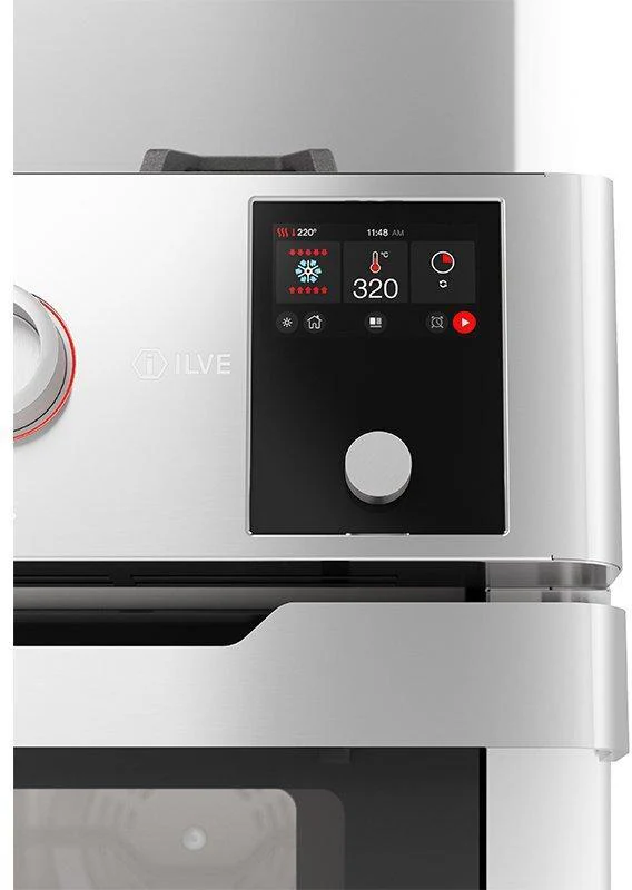 Ilve Range Cooker Dual Fuel PM128DS3-SS - Stainless Steel - Image 2