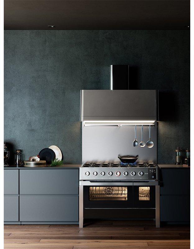 Ilve Range Cooker Dual Fuel PM128DS3-SS - Stainless Steel - Image 4