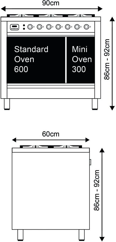 Ilve Range Cooker Induction PDI096NE3 - Various Colours - Image 4